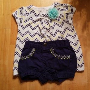 Matching shirt and shorts